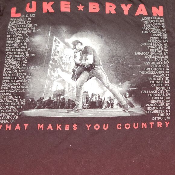 Luke * Bryan Concert T LS Blk Md - Picture 4 of 7
